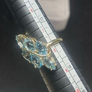 10K Yellow Gold Natural Blue Topaz Ring, $1450 APPRAISED, size 7.75